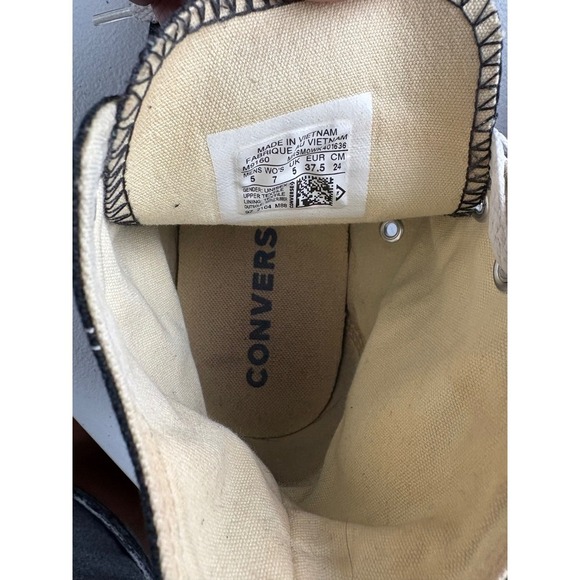 Converse Chuck Taylor All Star High Top Black Canvas Sneakers Unisex - Picture 6 of 7